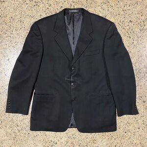 Jones New York Suit Jacket (Size 42 Regular) Black, 3 Buttons, Wool, Blazer
